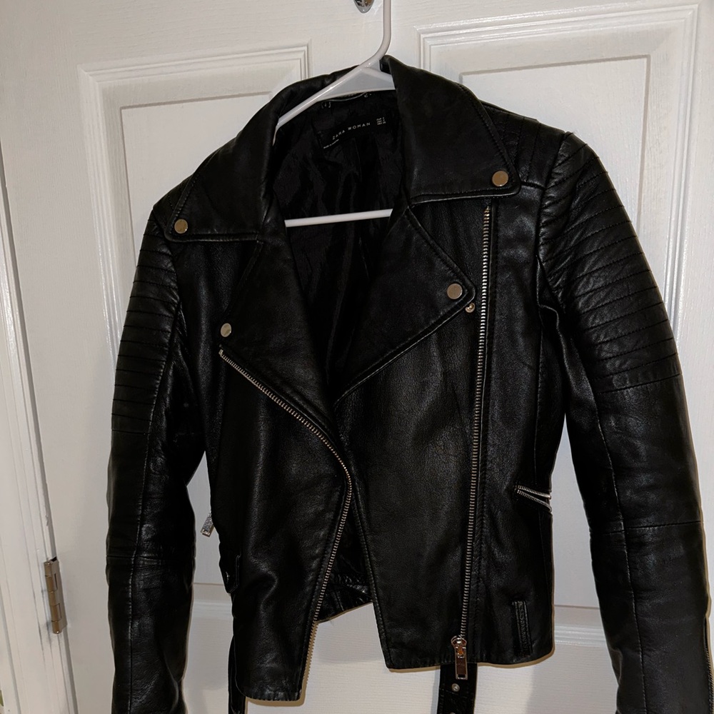 Zara leather jacket